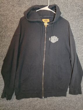 Harley-Davidson Waffle Knit Zip Hoodie Large